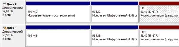 После чего следует обязательно дождаться ресинхронизации данных, в зависимости от скорости и объема дисков