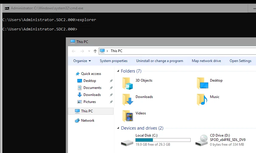 запуск explorer.exe в windows server core с помощью Server Core App Compatibility Feature on Demand (FOD), 